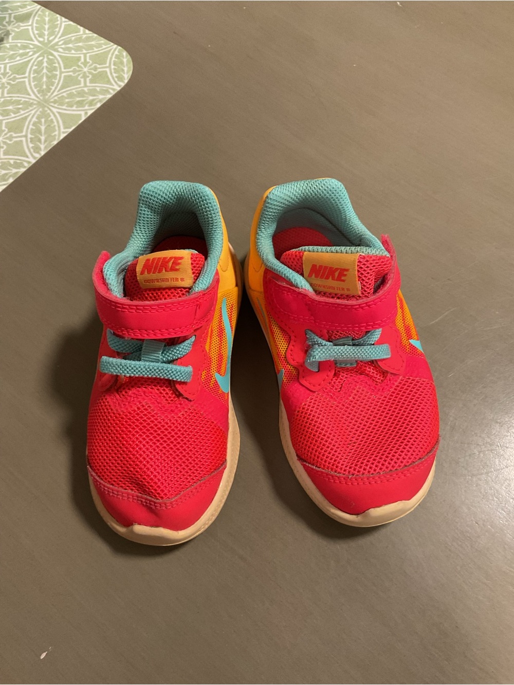 Nike Kids Hot Pink, Teal & Orange Athletic Sneakers